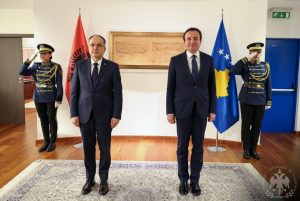Presidenti i Shqipërisë, Bajram Begaj, dhe kryeministri i Kosovës, Albin Kurti