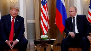 Ish-presidenti amerikan, Donald Trump dhe presidenti rus, Vladimir Putin. Foto: The Daily Beast