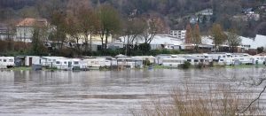 Përmbytje nga lumi Veser, Bad Karlshafen, landi Hesen