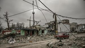 Qyteza e shkatërruar Avdivka në Ukrainë.