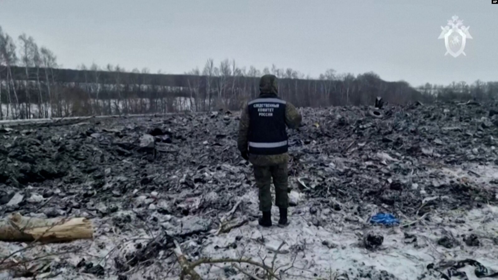 Vendi ku u rrëzua avioni rus në rajonin rus, Belgorod, më 24 janar 2024.