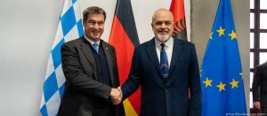 Kryeministri i Bavarisë, Markus Söder, dhe kryeministri i Shqipërisë, Edi Rama