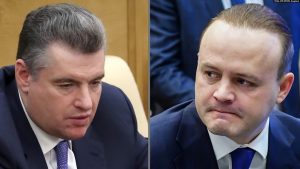 Leonid Slutsky (majtas) dhe Vladislav Davankov, do të garojnë kundër Vladimir Putinit në zgjedhjet presidenciale të Rusisë më 17 mars.