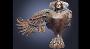 Sfinksi në Antigone, dëshmi e prodhimit lokal të enëve prej bronzi