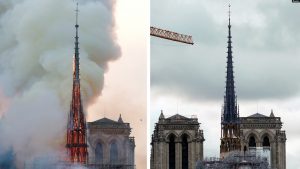 Pesë vjet pas zjarrit, spiralja e Katedrales Notre-Dame në Paris u shfaq përsëri