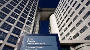 Hyrja në Gjykatën Ndërkombëtare Penale në Hagë.