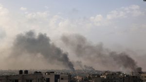 Pamje tymi pas sulmeve izraelite në Rafah më 28 maj, 2024/AFP