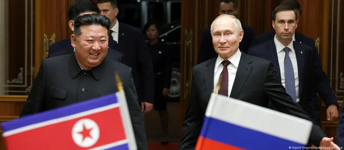 Kreu i shtetit të Koresë së Veriut, Kim Jong Un dhe presidenti rus Vladimir Putinin në Penjan