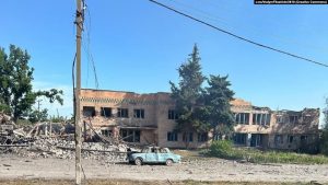 Fshati Drobysheve village, në rajonin e Donjeckut, pësoi dëme nga sulmet ajrore ruse më 31 maj 2024.