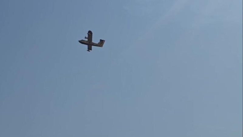 Beteja me flakët në Delvinë  ndërhyn për herë të parë avioni  Canadair  nga italia