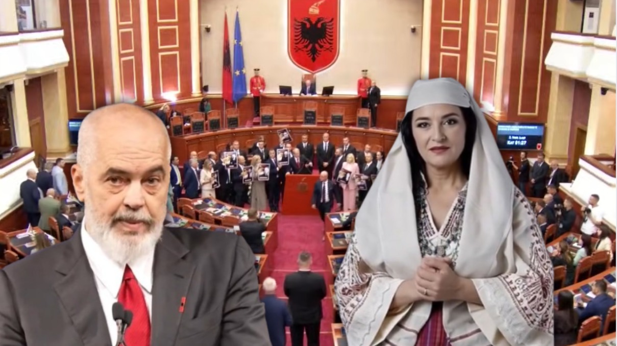 Opozita proteston në seancën e parë  reagon Rama   zbulon bisedën  me ministren  robot   Diella më tha  kurrë mos e pengo kundërshtarin që po gabon