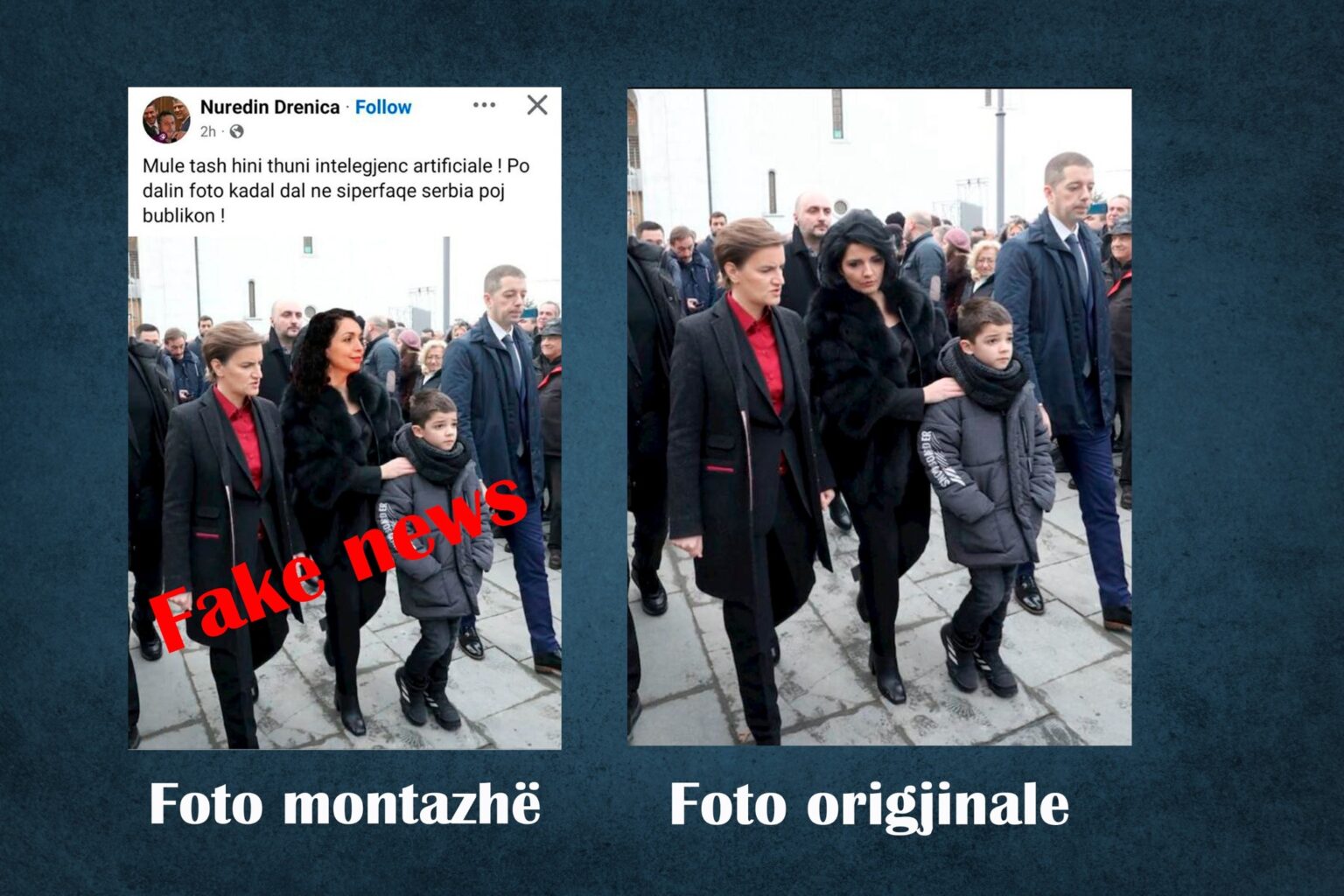 Vjosa Osmanit iu montuan fotografi me politikanë serbë  Presidenca i kërkon policisë të hetojë se kush e bëri