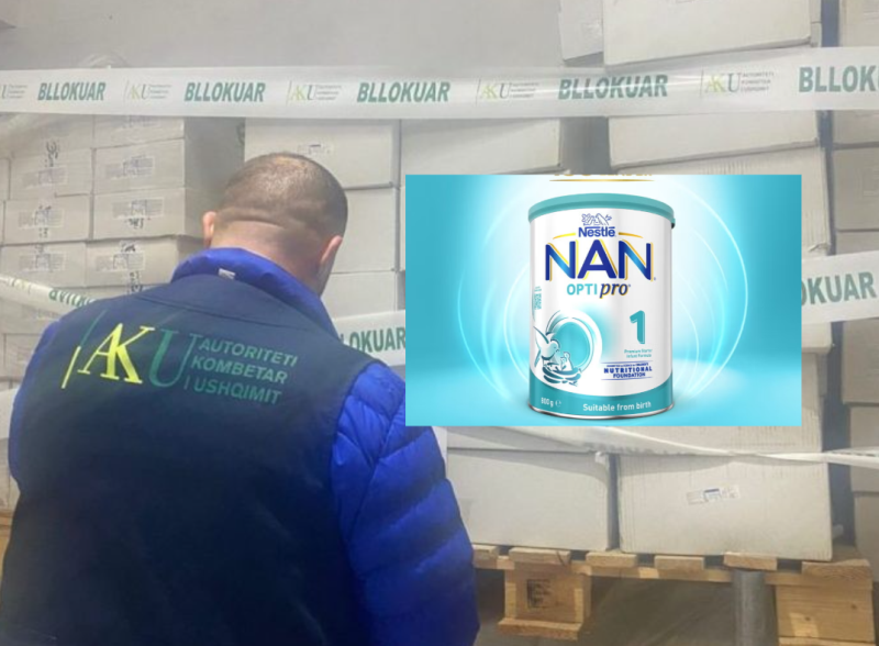 Qumështi i  Nestle  për foshnjat rezulton me baktere  AKU tërheq nga tregu të gjithë sasinë e produktit