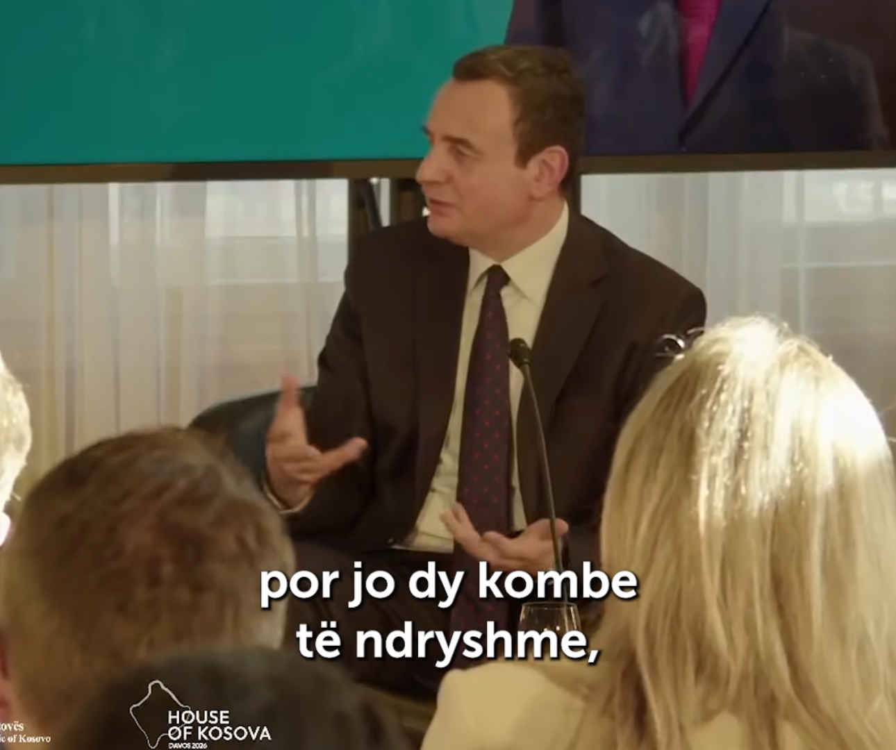  Flasim të njëjtën gjuhë   Albin Kurti në Davos  Shqipëria dhe Kosova 2 shtete  por një komb 