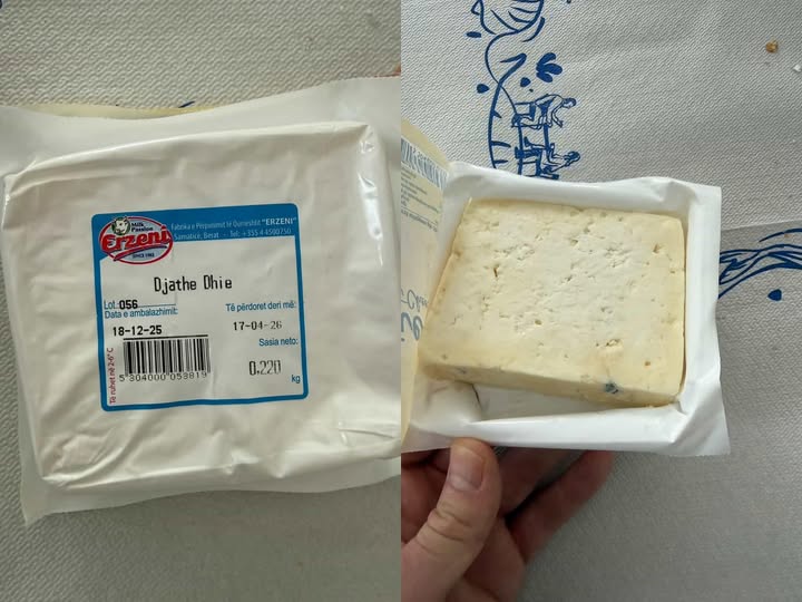 Djathi  Erzeni  i mykur në supermarketin  Xhangolli   AKU fle gjumë