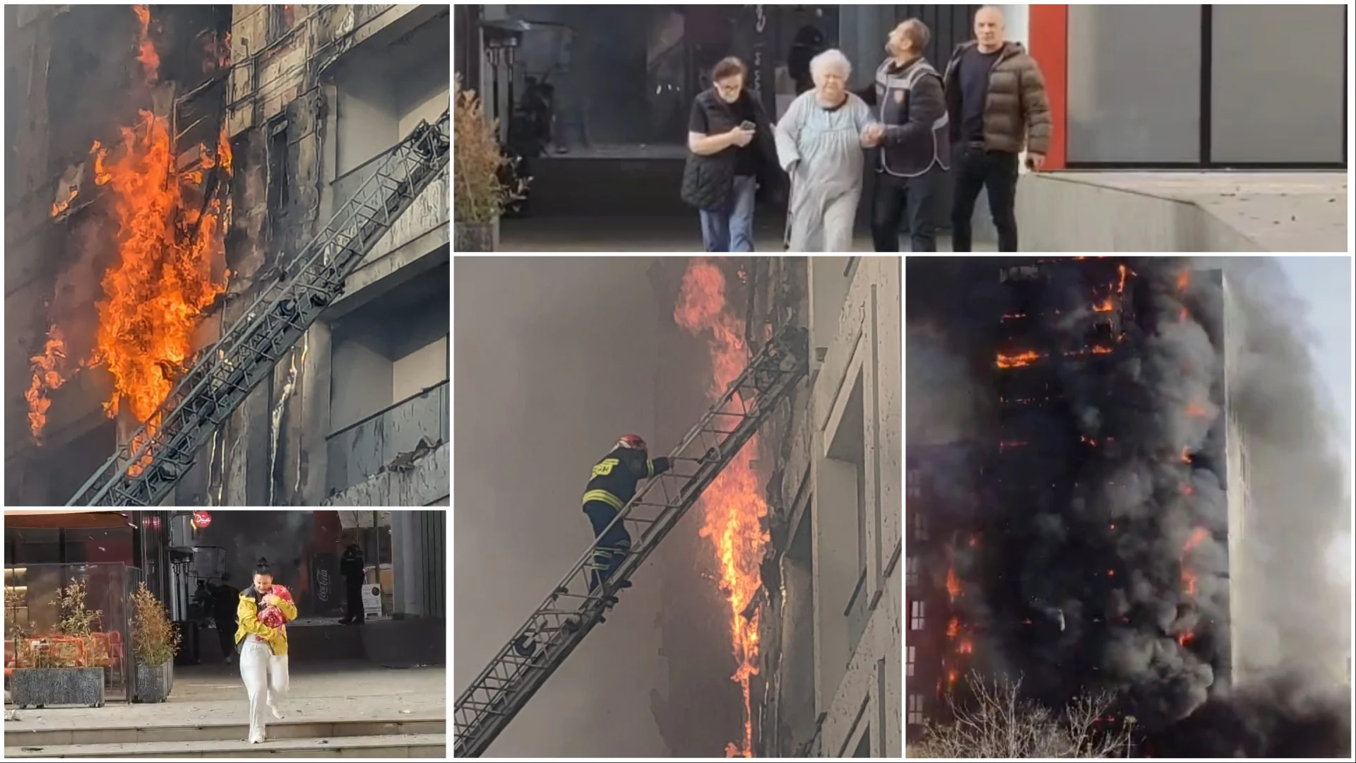 Shkrumbohet kompleksi  Arlis  i ndërtuesit Armand Lilo pranë QSUT  11 banorë e zjarrfikës të lënduar  Pamje apokaliptike  VIDEO 