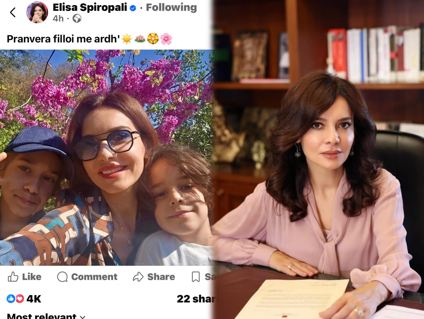 “Pranvera filloi me ardh’”! Mesazhi i koduar i Spiropalit, pas përplasjeve me Ramën, merr ‘lumë’ pëlqimesh brenda pak orësh