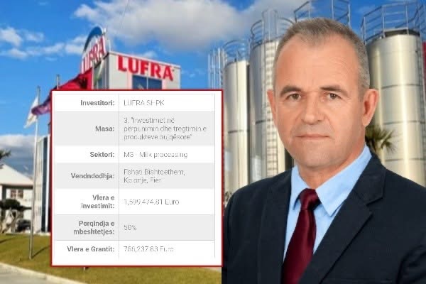 Qumështi dhe kosi me kimikate   Lufra  akuzohet se po rrezikon shëndetin e qytetarëve  Si pronari Arben Ndreka përfitoi 800 mijë euro nga fondet e BE 