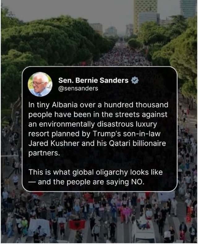 Demokrati Berni Sanders: Shqiptarët po i thonë ‘Jo